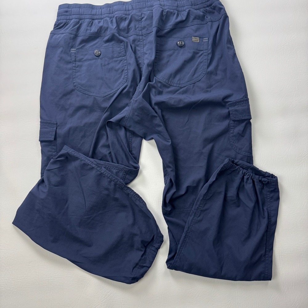 L.L. Bean Mens XL Navy Blue‎ Ripstop Cargo Pants Elastic Waist Hiking Outdoor - Picture 4 of 15